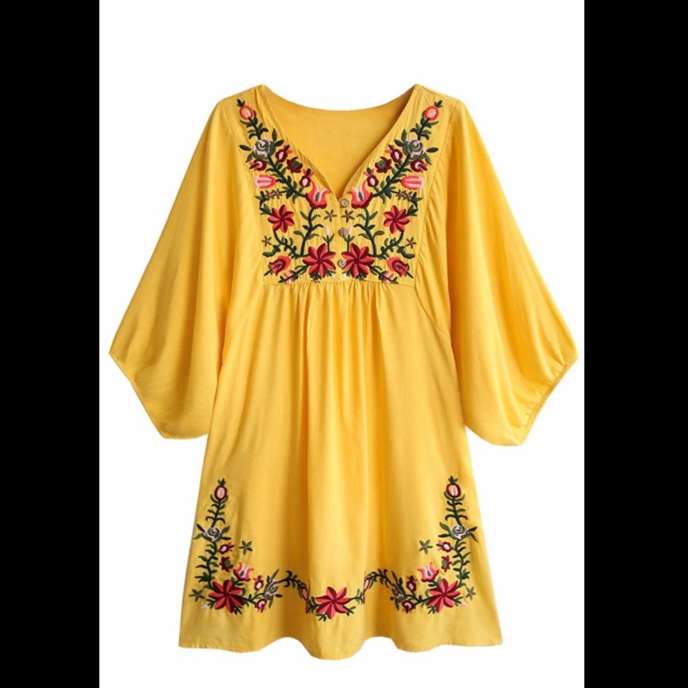 Bohemian Embroidered Dress